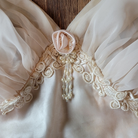 Vintage Delicates Off White Slip Dress - Picture 3 of 6